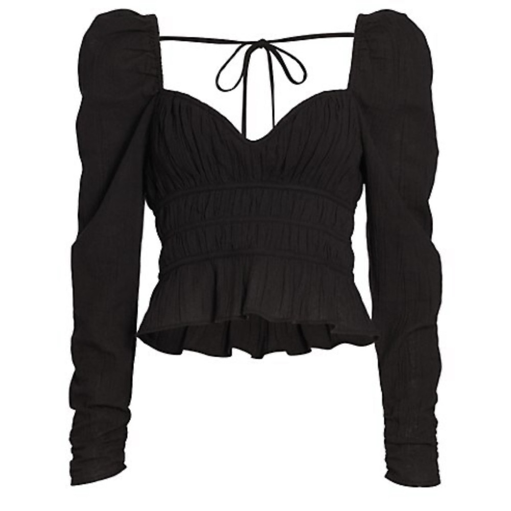 Free People Black Chloe Top Size XS NEW WITH TAGS